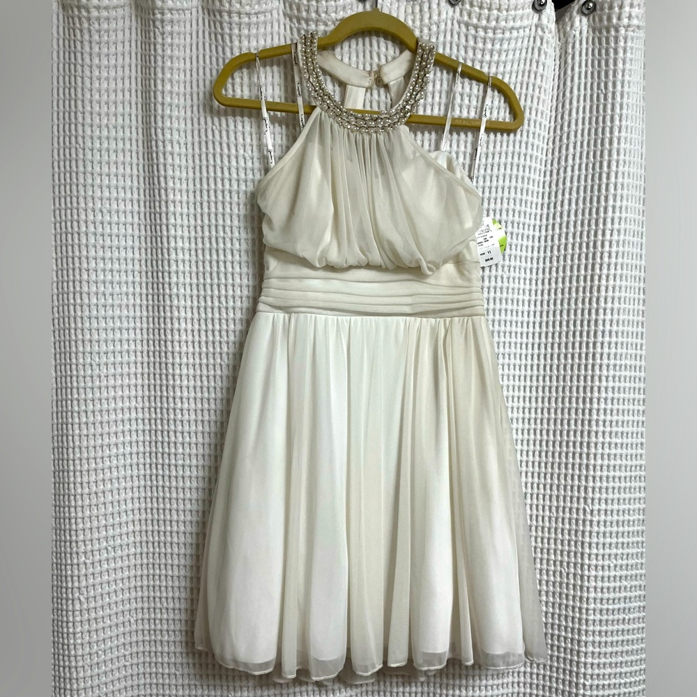 Speckles ivory dress (pearl/crystal detail)